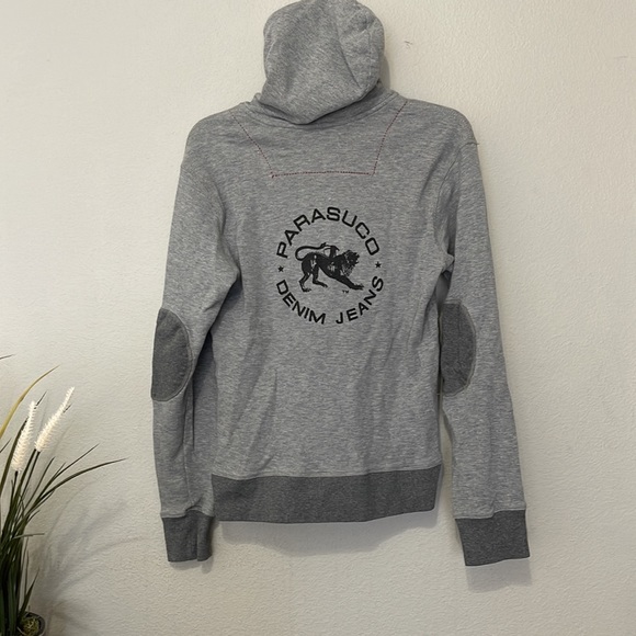 PARASUCO MENS PULLOVER GRAY HOODIE - Picture 6 of 8